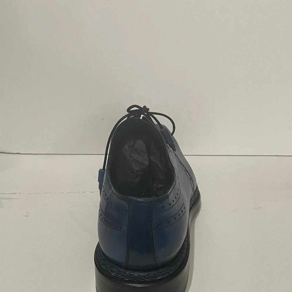 Emilio Franco shoes navy Oxford leather calf /leather sole